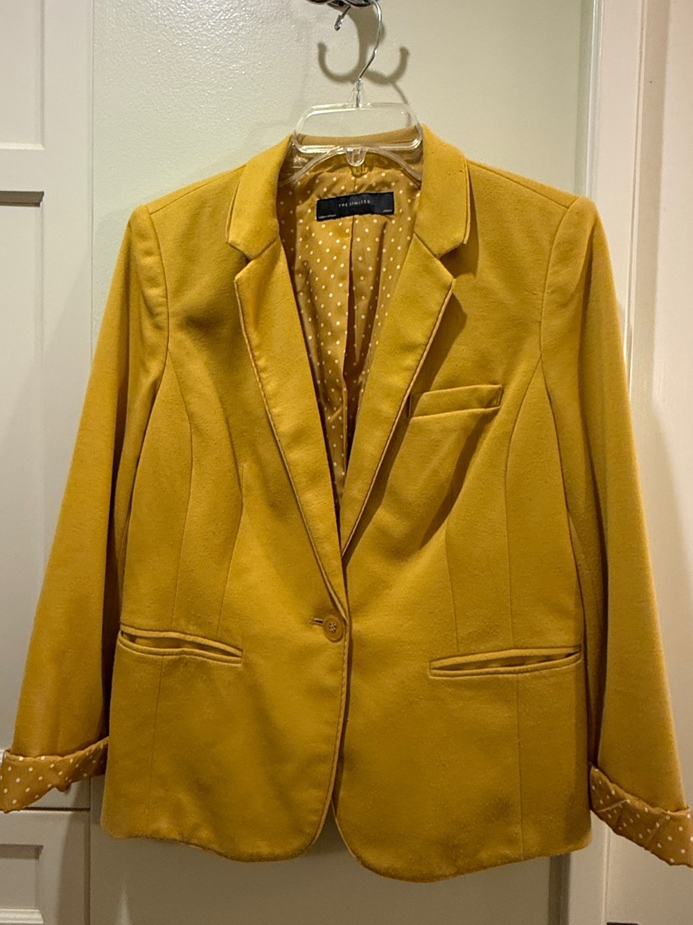 The Limited Mustard Yellow Single-Button Blazer